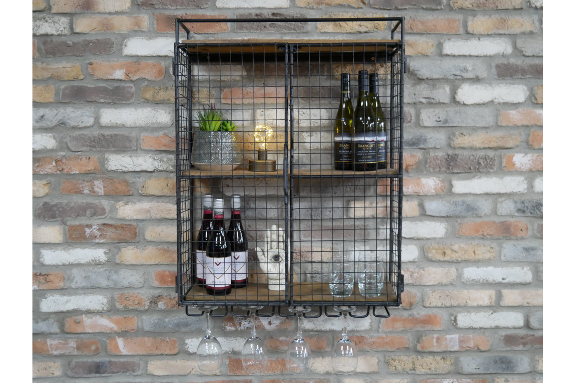 Industrial Wine Wall Unit
