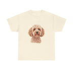 Light Cockapoo Printed T-Shirt 100% Cotton Novelty Cute Dog Tee Gift Natural