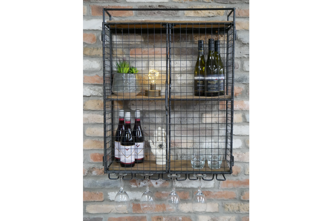Industrial Wine Wall Unit
