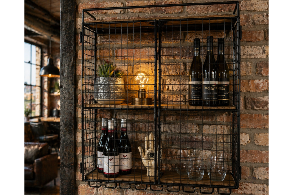 Industrial Wine Wall Unit
