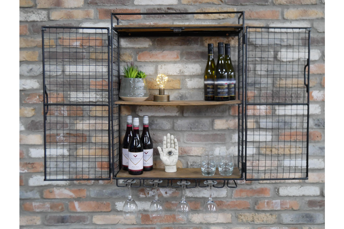 Industrial Wine Wall Unit