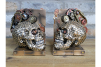 Steampunk Skull Bookends