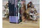 Steampunk Skull Bookends