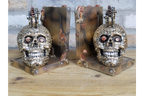 Steampunk Skull Bookends