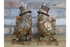 Steampunk Owl Bookends