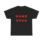 Game Over Printed T-Shirt 100% Cotton Novelty Gamer Tee Gift Black
