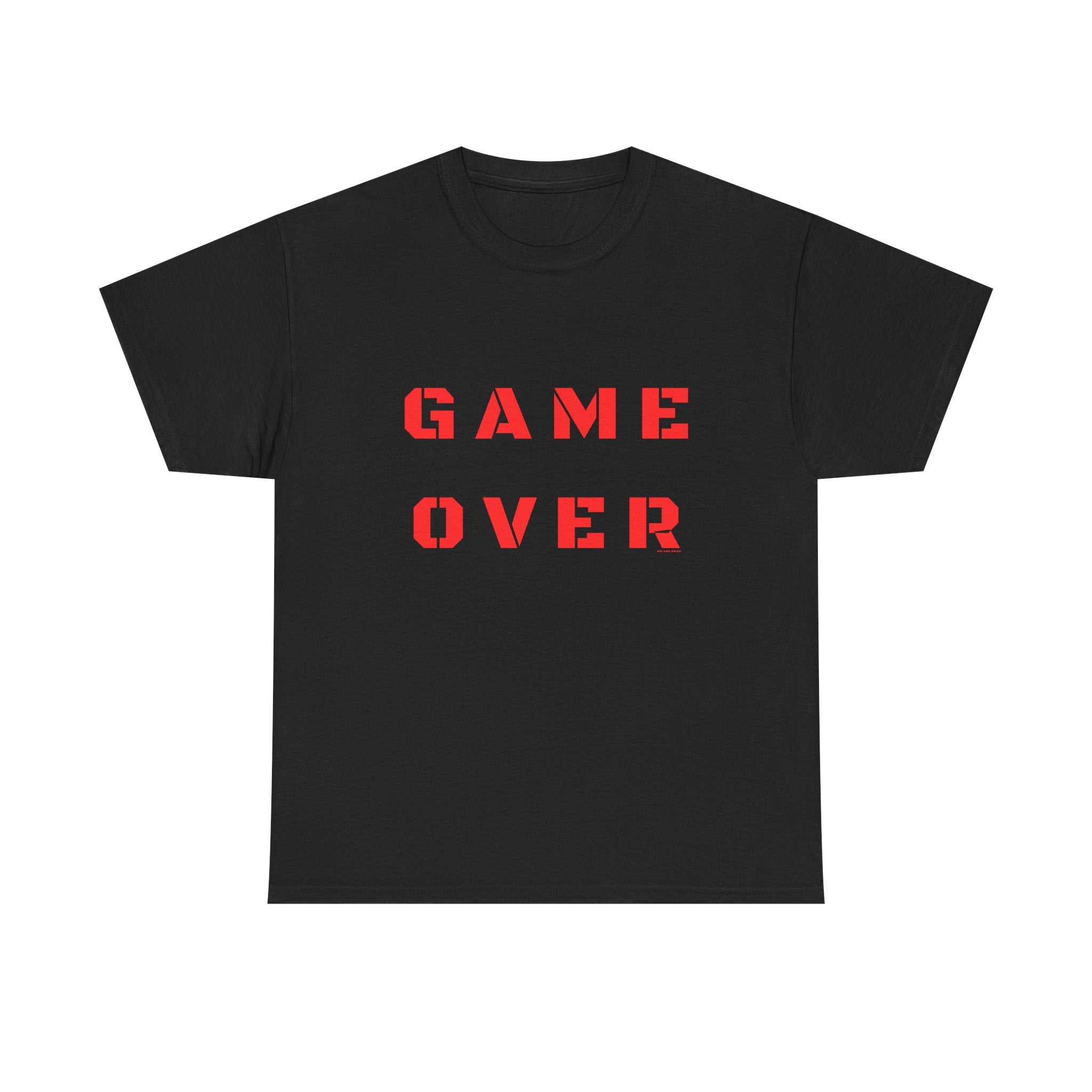 Game Over Printed T-Shirt 100% Cotton Novelty Gamer Tee Gift Black