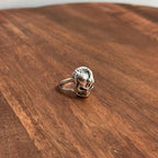 Sci-fi Gothic Alien Snake Skull Statement Ring Silver Tone Halloween Ring - Various Sizes