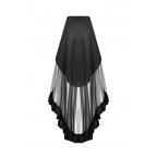 Dark in Love Belladonna Mesh Buckled Goth Skirt in Black