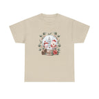 Christmas Snow Globe Printed T-Shirt 100% Cotton Novelty Santa Snowman Xmas Tee Gift Sand