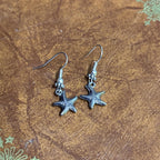 Moon Star Charm Drop Earrings