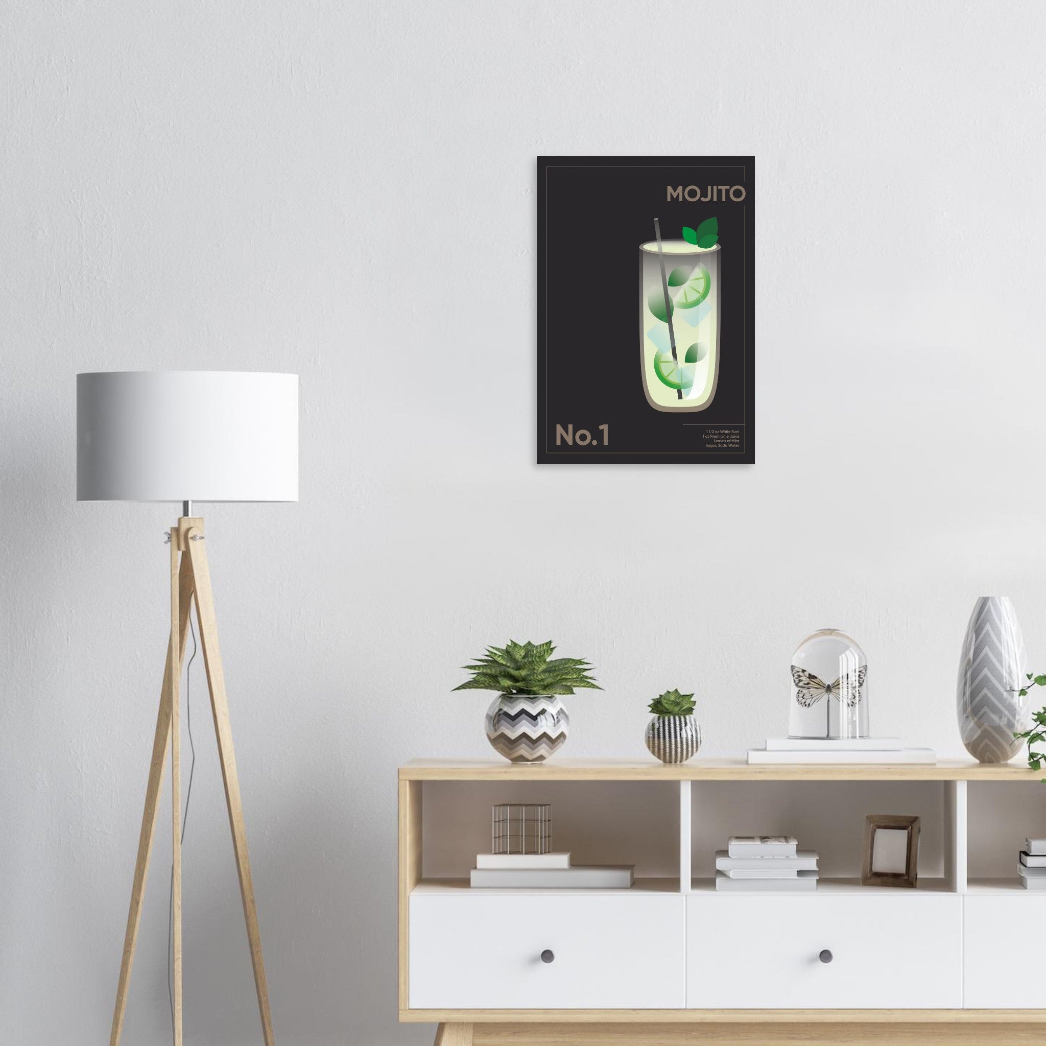 Cocktail 'Mojito' - Premium Matte Paper Poster