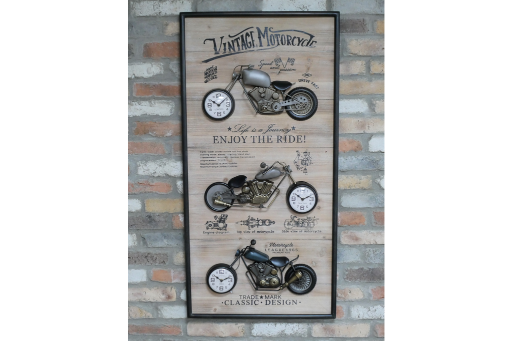Motorbikes Clock