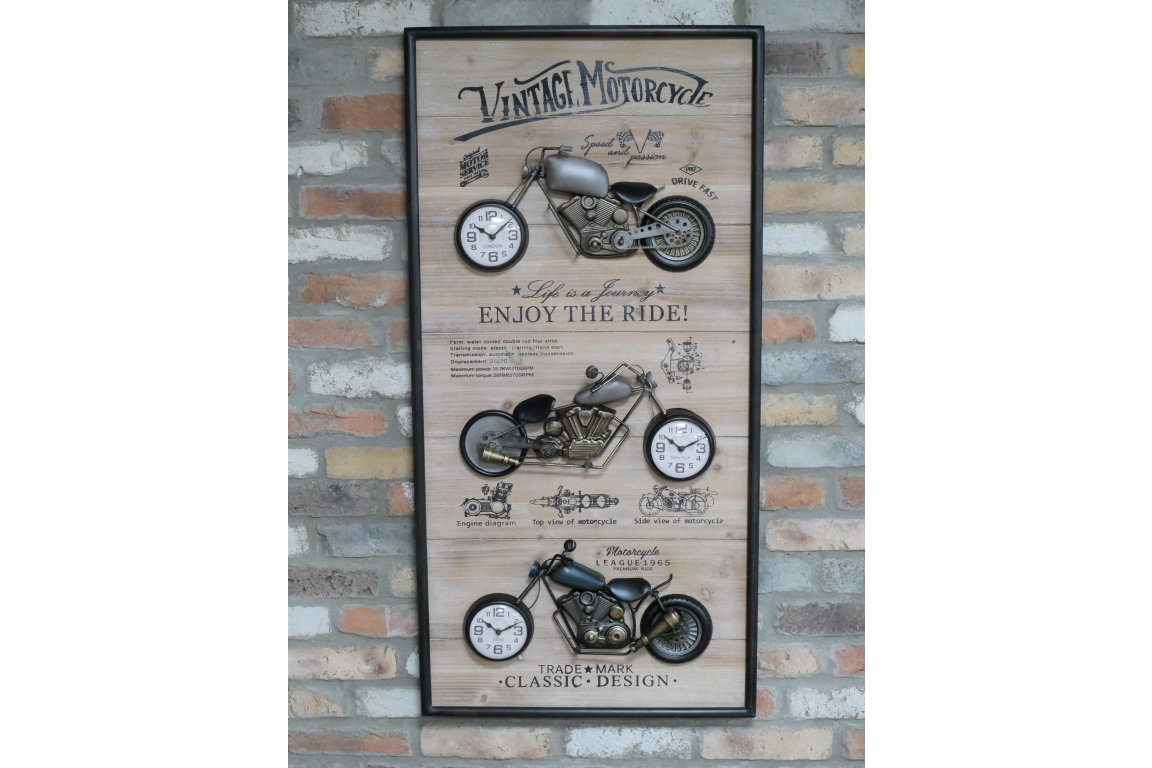 Motorbikes Clock