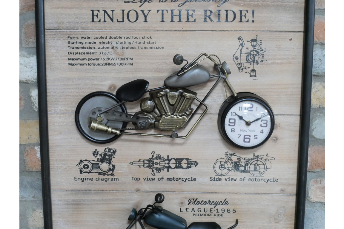 Motorbikes Clock