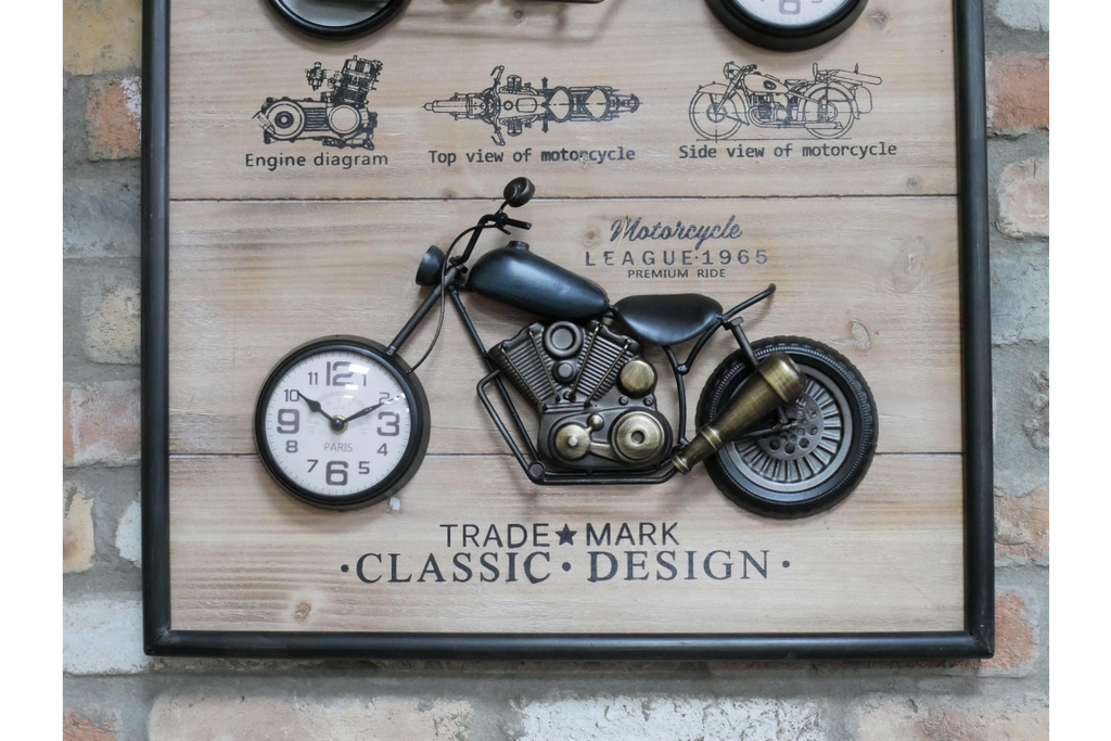 Motorbikes Clock
