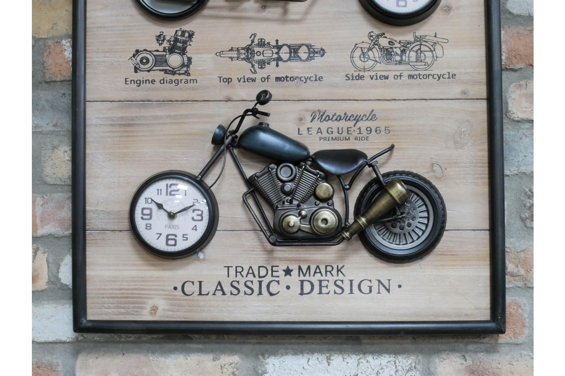 Motorbikes Clock