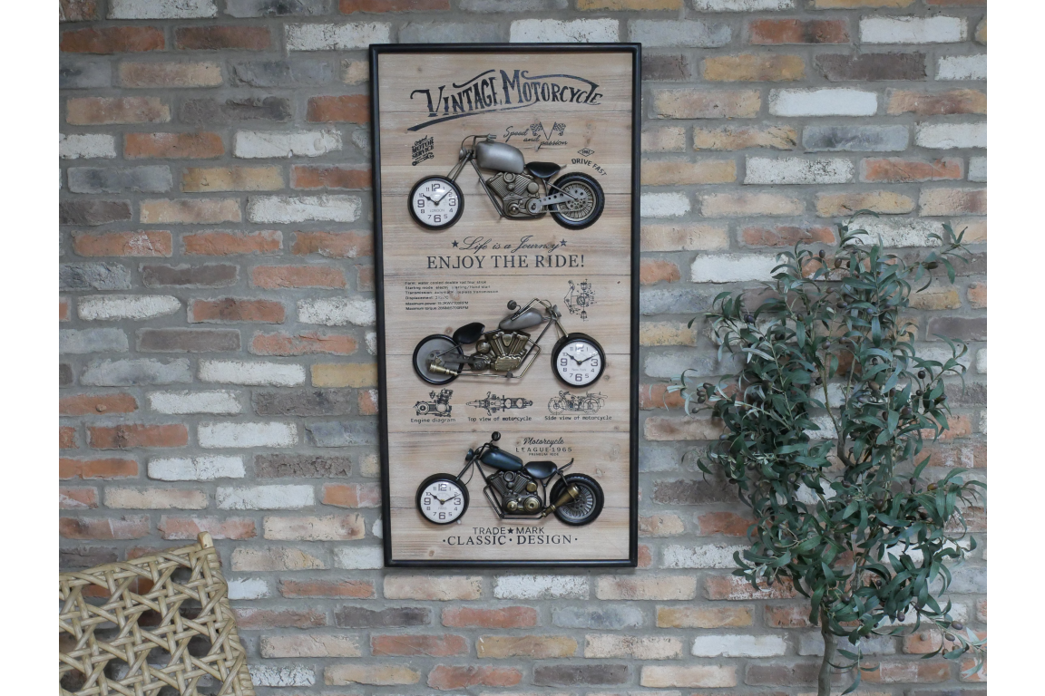 Motorbikes Clock