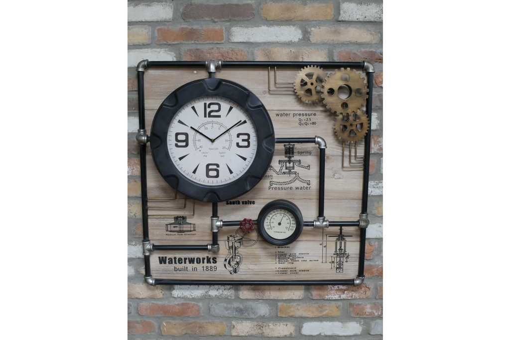 Large Pipe Clock