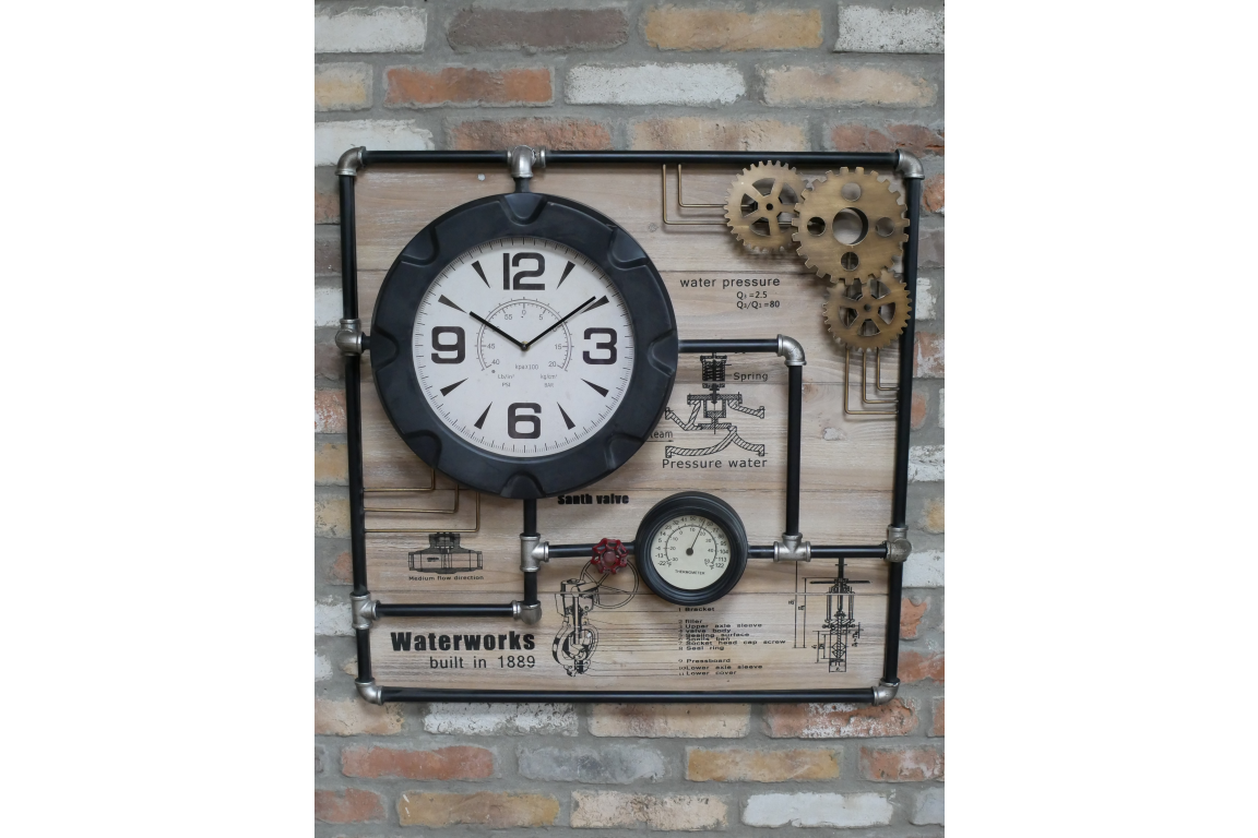 Large Pipe Clock
