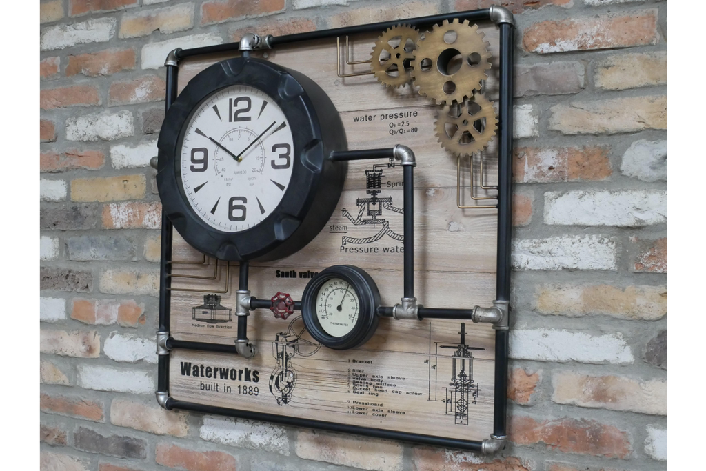Large Pipe Clock