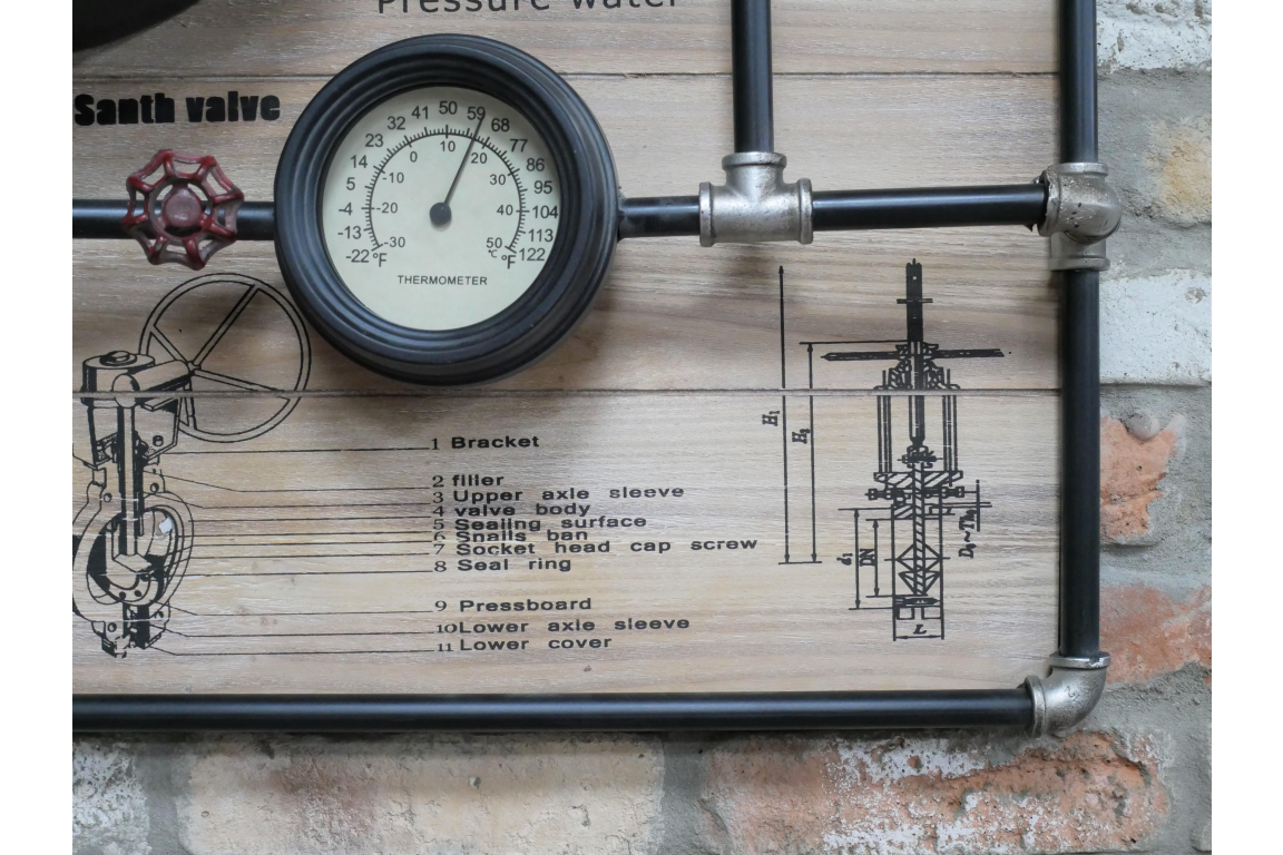 Large Pipe Clock