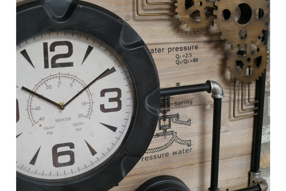 Large Pipe Clock