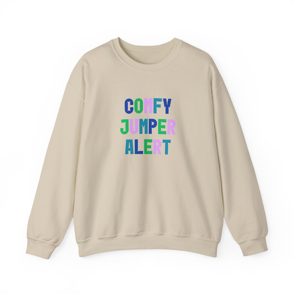 Comfy Jumper Alert Printed Crewneck Sweatshirt Pullover Retro Mum Sister Gift Sand