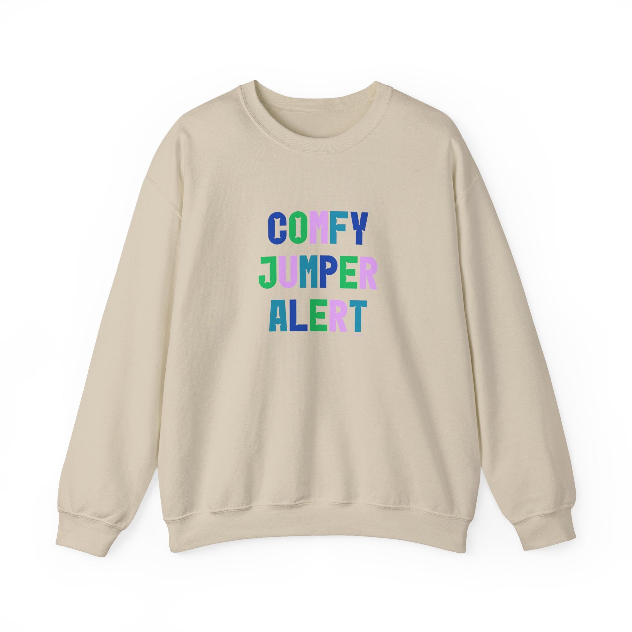 Comfy Jumper Alert Printed Crewneck Sweatshirt Pullover Retro Mum Sister Gift Sand