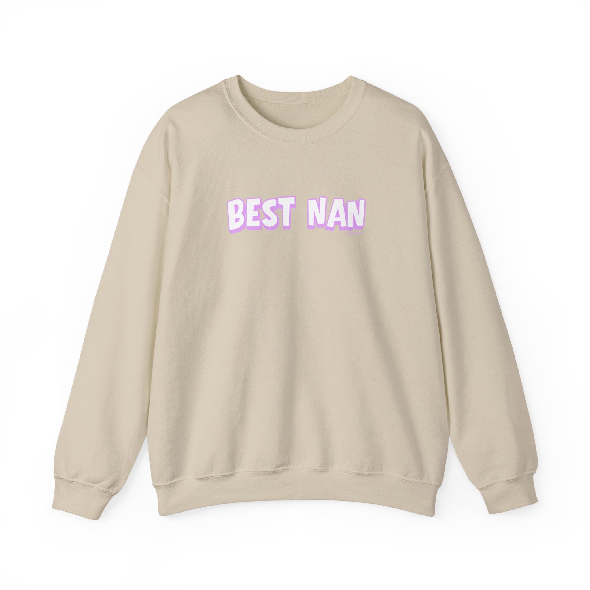 Best Nan Printed Crewneck Sweatshirt Pullover Retro 3D Nannan Grandma Granny Gift Sand