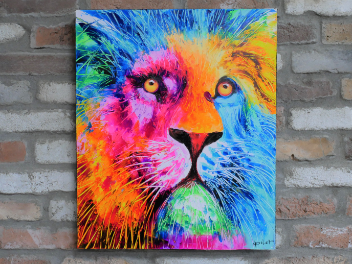 Lion Canvas Wall Art - Small