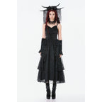 Dark in Love Gothic Satin Lace Dress