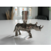 Aluminum Rhino Candle Holder