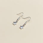 Moon Shell Charm Drop Earrings