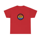 World's Best Dad Basketball Printed T-Shirt 100% Cotton Novelty Dad Tee Birthday Father's Day Gift Red