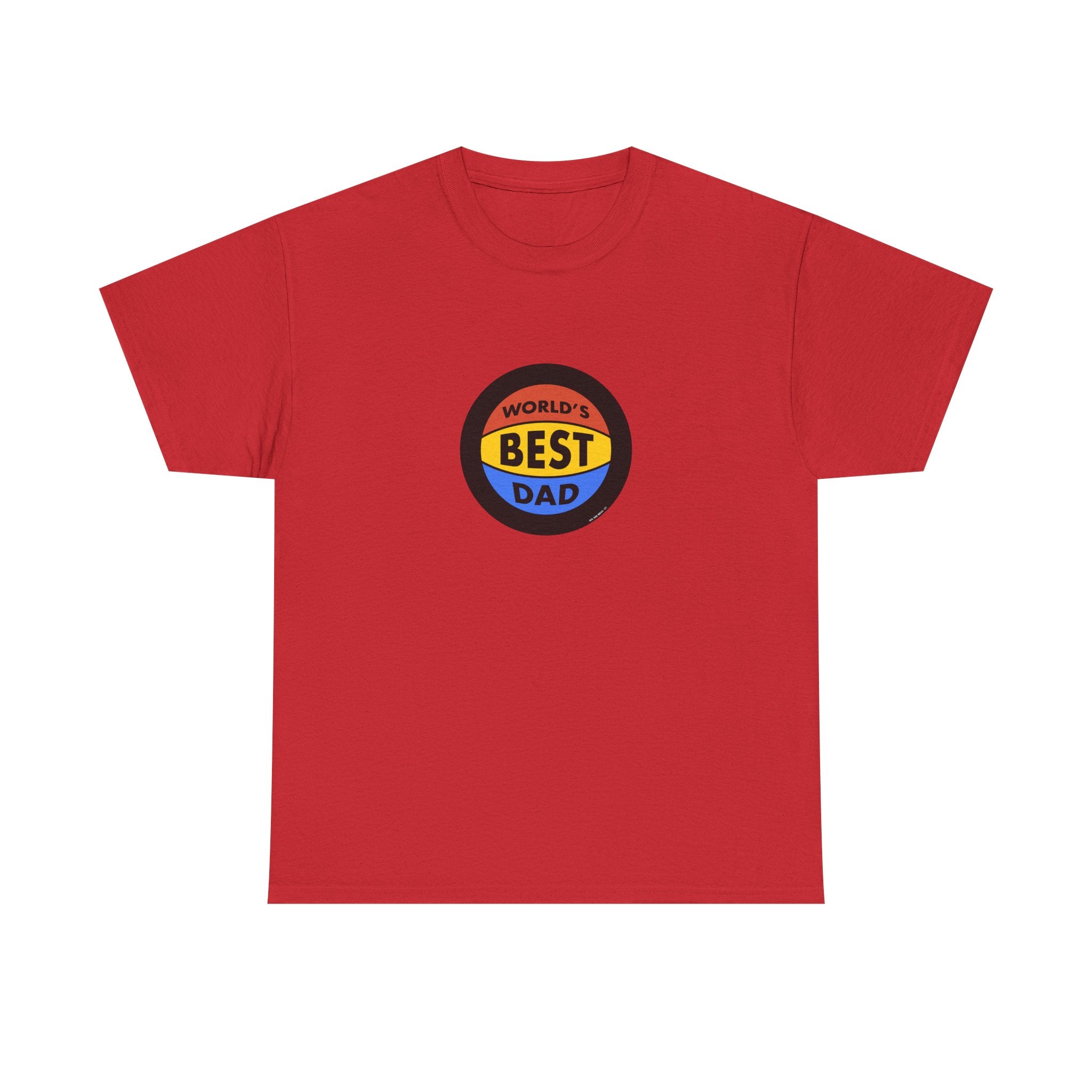 World's Best Dad Basketball Printed T-Shirt 100% Cotton Novelty Dad Tee Birthday Father's Day Gift Red