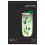 Cocktail 'Mojito' - Premium Matte Paper Poster 60x90 cm 24x36″
