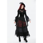 Dark in Love Gothic Velvet Lace High-Neck Top