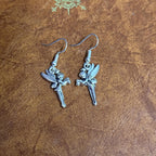 Flying Fairy Charm Drop Earrings