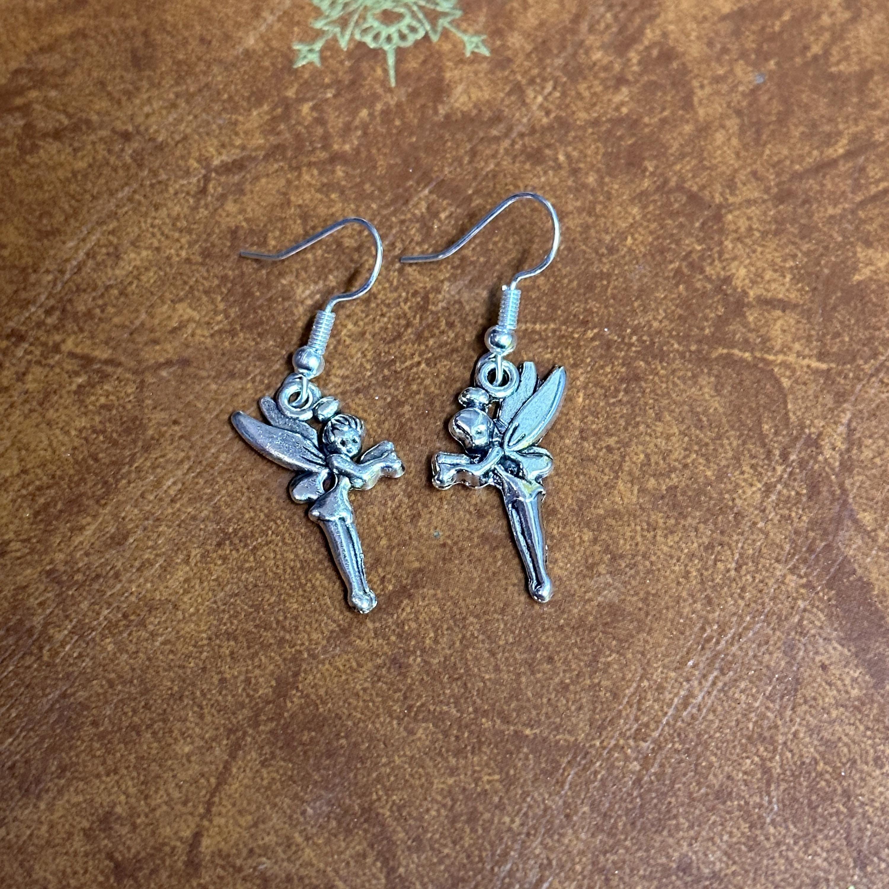 Flying Fairy Charm Drop Earrings