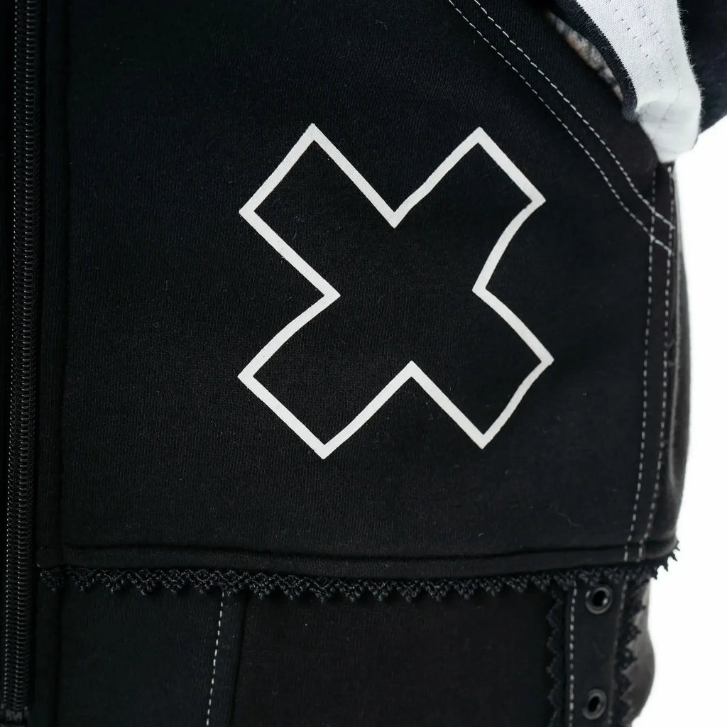 Cupcake Cult Hypno Bunny Hood in Black and White