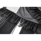 Dark in Love Seraphina Tiered Mesh & Ruffle Goth Layer Dress