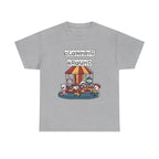 Clowning Around Novelty Printed T-Shirt 100% Cotton Weird Clown Merry Go Round Halloween Tee Sport Grey