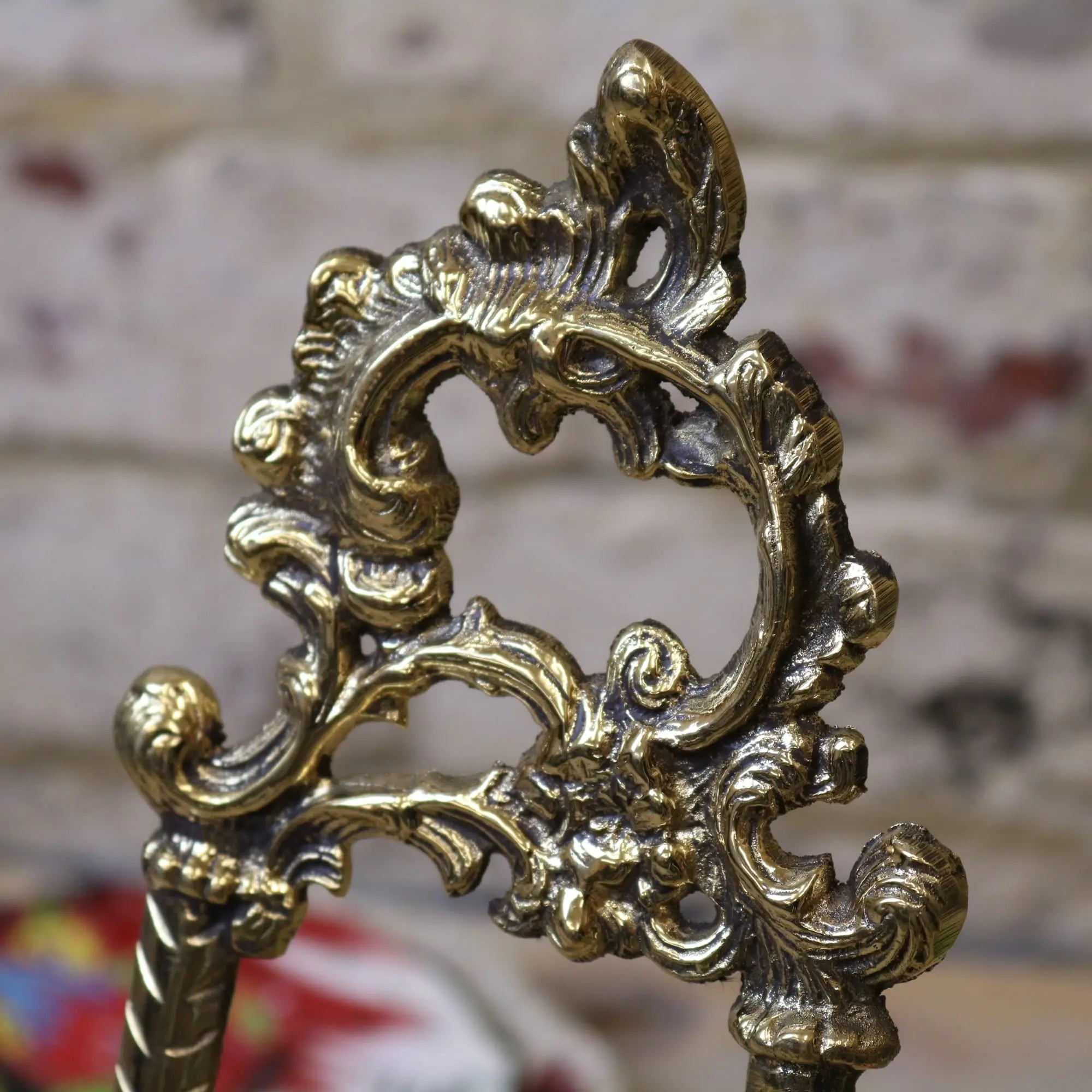 Sabarmati Set of 2 Vintage Brass Display Easels