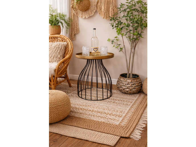 Black & Gold Side Table