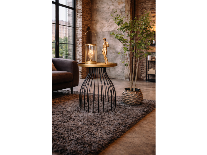 Black & Gold Side Table
