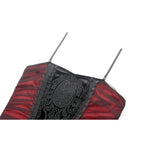 Dark in Love Lilith Red & Black Mesh Panel Goth Gown
