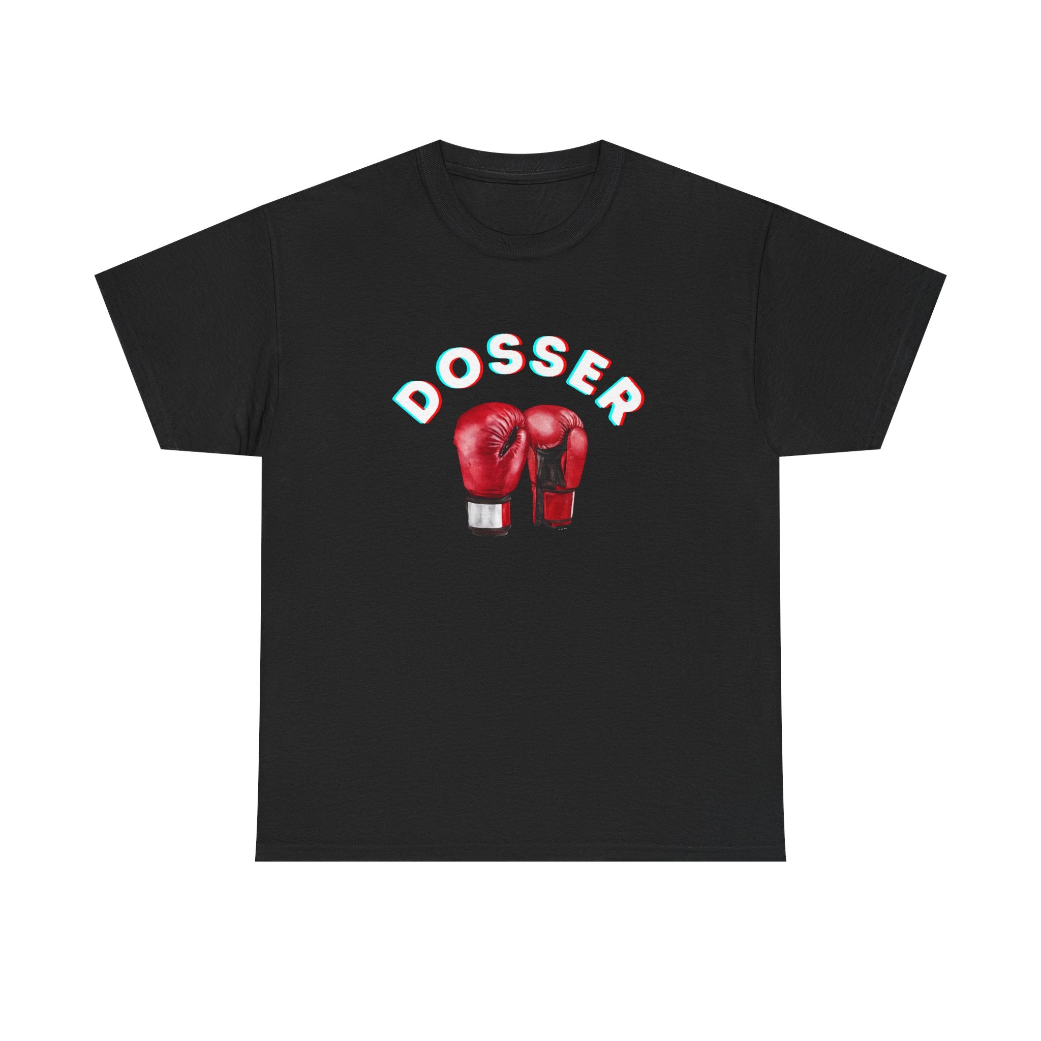 Dosser Boxing Printed T-Shirt 100% Cotton Novelty Quote Motivation Boxing Gloves Sports Tee Gift Black