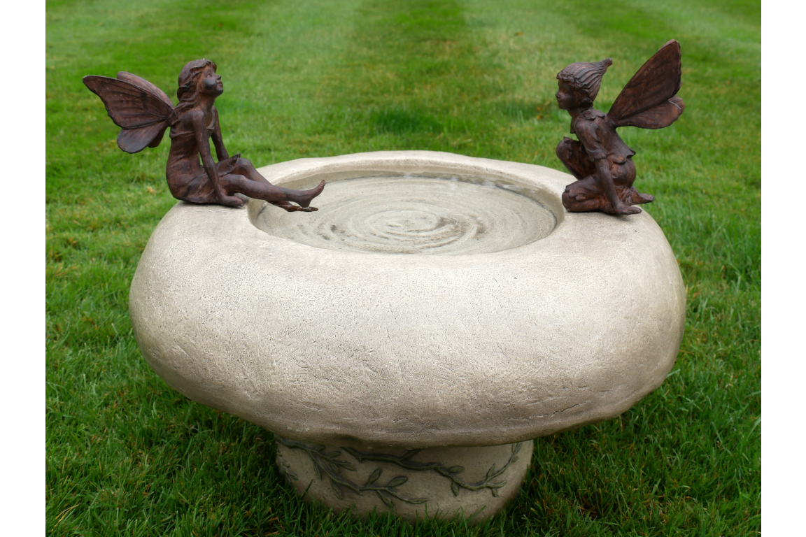 Bird Bath With Fairies