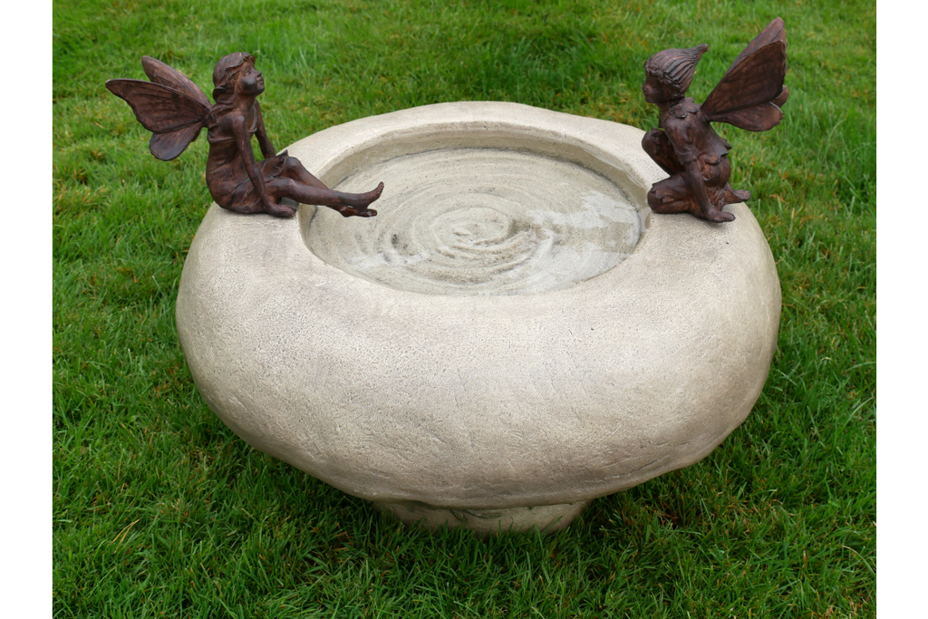 Bird Bath With Fairies